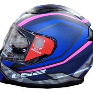 Casco Ls2 Integral Ff353 Ufo Matt Azul/rosa Talle S